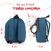 Mochila + peluche Unicornio Tiara 26cm