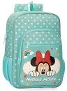 MOCHILA ADAP 40CM MINNIE RAINBOW TURQUESA