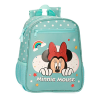 MOCHILA ADAP 28CM MINNIE RAINBOW TURQUESA