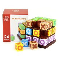 Tic Tac Toe 3d madera (Juego 3 en Raya )