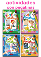 Bloc educativo 96 páginas + 4 con pegatinas 17x24cm