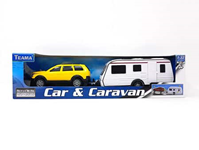 COCHE+CARAVANA METALICO 35CM