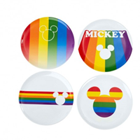 Pack 4 platos melamina Mickey Rainbow Disney