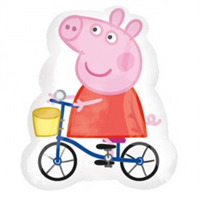 Peppa Pig On Bike Supershape Balloon