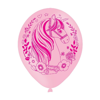 6 GLOBOS LATEX UNICORNIO