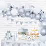 kit decoracion con globos plata