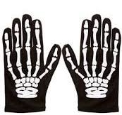 MANOS GUANTES ESQUELETO INFANTILES