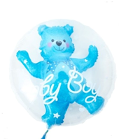 Globo Burbuja Oso Azul 60 cm