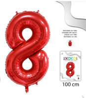 GLOBO FOIL 100 cm  ROJO 8