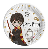 Platos de Harry Potter de cartón compostable de 23 cm - 8 unidades