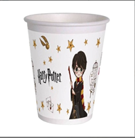 Vasos de Harry Potter de cartón compostable de 255 ml - 8 unidades