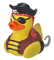 PATITO DE GOMA PIRATA 15CM (SIN AGUJERO)