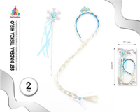 SET DIADEMA TRENZA HIELO