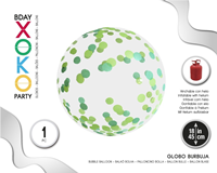 GLOBO BURBUJA 18"/45CM TOPO VERDE