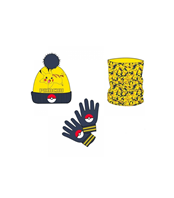 Set gorro braga cuello y guantes Pikachu Pokemon