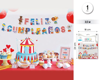 Guirnalda Feliz Cumpleaños Circo