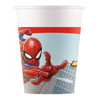 8 VASOS DE PAPEL SPIDERMAN