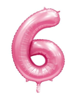 GLOBO FOIL 110CM ROSA BABY N. 6