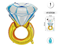 Globo Foil Anillo Diamante  71 cm