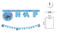 Guirnalda Happy Birthday Stitch & Angel