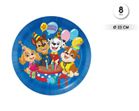 8 Platos Patrulla Canina 23 cm 