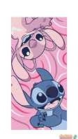 Toalla Stitch Y Angel Microfibra