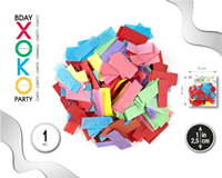 Confetti colorines2.50 cm 100 grms