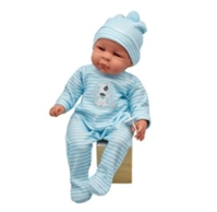 MUÑECA LILI PIJAMA  AZUL  45CM