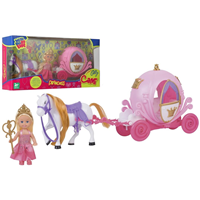 PRINCESA Y CARRUAJE CON CABALLOS Y ACCESORIOS