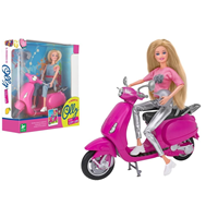 MUÑECA CON MOTOCICLETA 