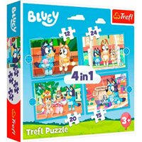 PUZZLE 4 EN 1 BLUEY AND HIS WORLD