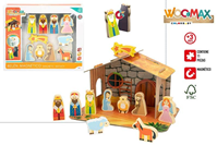WOOMAX BELEN MADERA 11 PZAS CON FIGURAS  MAGNETICAS