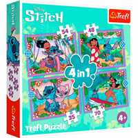 PUZZLE 4 EN 1 LILI&STITCH CRAZY DAY