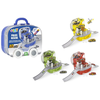 MALETIN GARAJE CON 2 COCHES DIE CAST 4 MOD