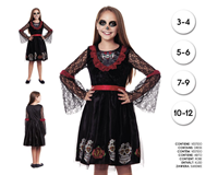 Disfraz Catrina Calaveras Talla 5-6