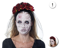 Diadema con velo Catrina 