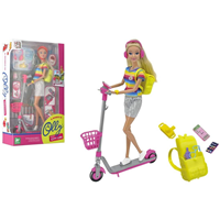 MUÑECA CON PATINETE Y ACCESORIOS