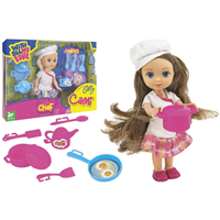 MUÑECA CON SET DE COCINA 