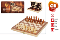 JUEGO AJEDREZ MADERA 30X30 CM