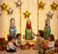Globos de suelo Reyes Magos 110 cm foil metalico Individual 