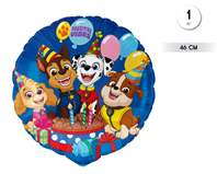 Globo Foil Redondo 46 cm Patrulla Canina