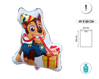 Globo Patrulla Canina Chase Forma 49*60 cm 