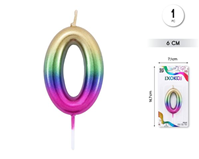 Vela  Degradada 6 cm Número 0