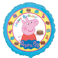 Globo Feliz Cumpleaños Peppa Pig Redondo  Aluminio 45cm