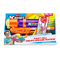 PISTOLA DE AGUA X-SHOT RETRO 80' SUPER SPLASH, CARGA RAPIDA 22X40X7,6CM SURTIDOS