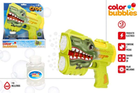 Pistola de Pompas Eléctrica Grande 20 cm Dino Color Baby
