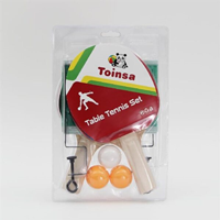 RAQUETA PING PONG PELOTAS ABS CON  RED