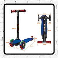 PATINETE DE 3 RUEDAS ROSA CON LUCES LED