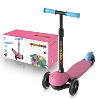 PATINETE DE 3 RUEDAS ROSA CON LUCES LED