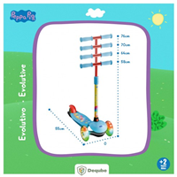  PATINETE 3 RUEDAS CON LUCES LED Peppa Pig 